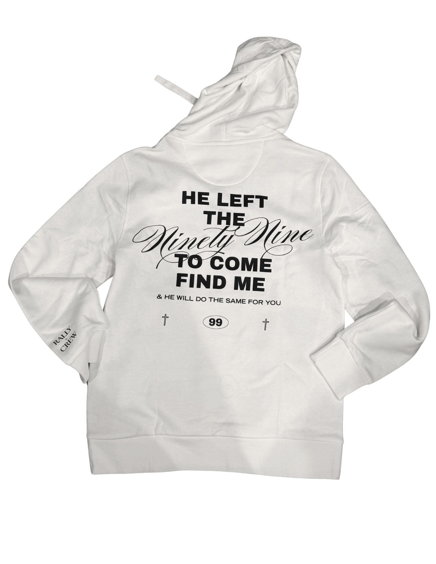 He Left the 99 Ivory Hoodie