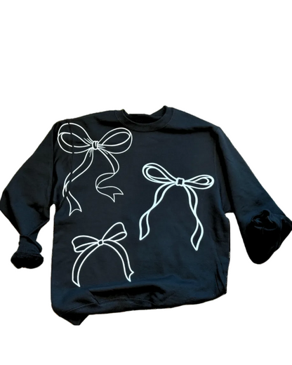 Black & White Bow Sweatshirt