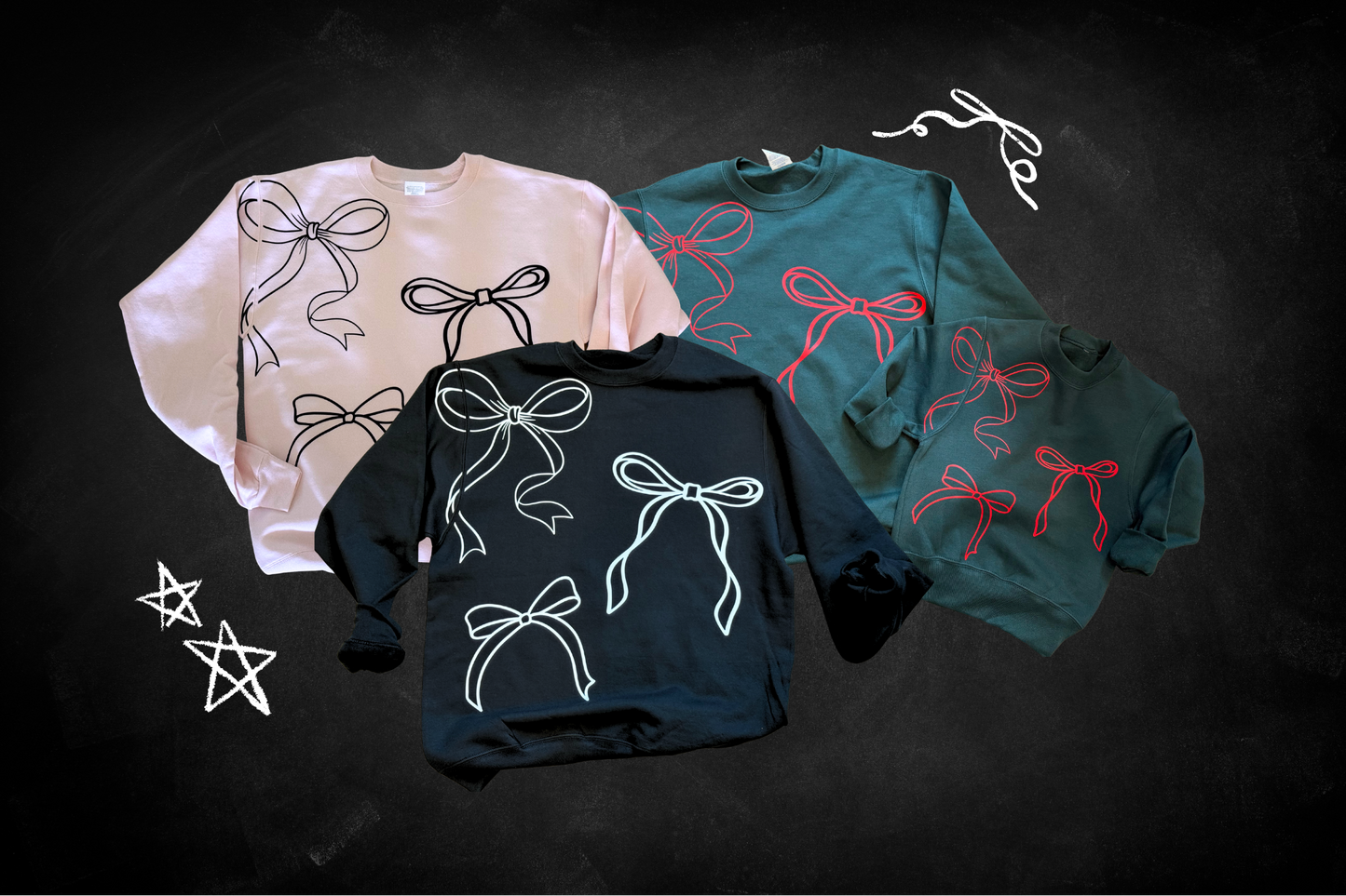 Black & White Bow Sweatshirt