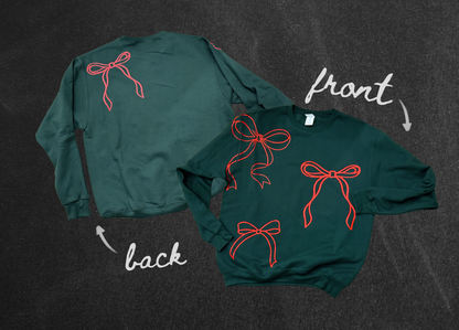 Christmas Bow Crewneck Sweatshirt