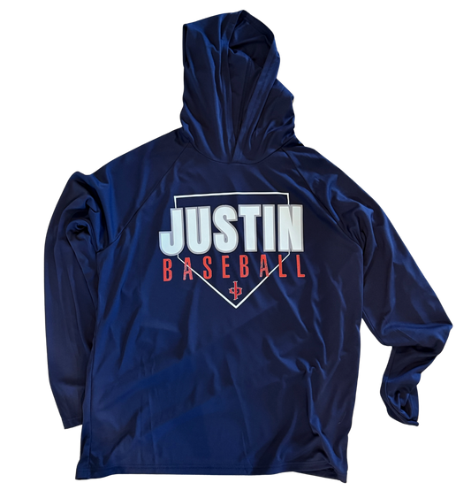 HOODED LONG SLEEVE JUSTIN BASEBALL DRIFIT TEE