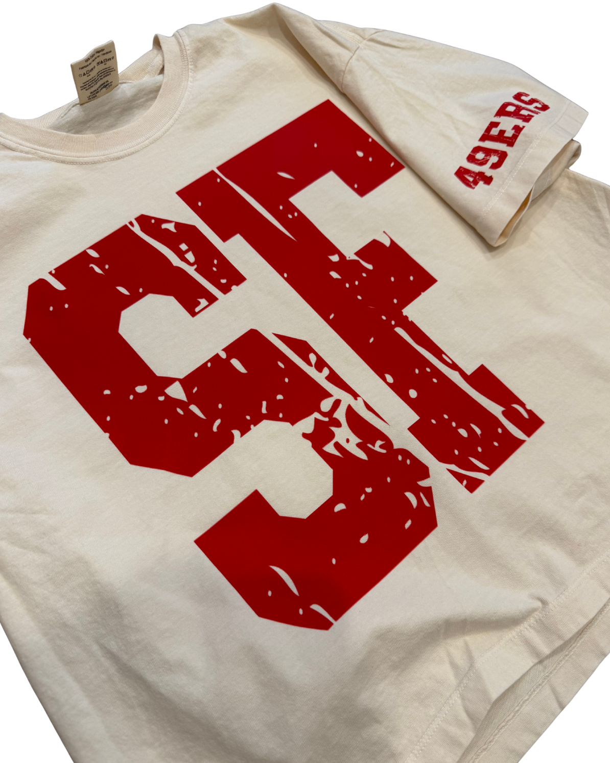 Ivory Cropped San Francisco 49ERS T-shirt