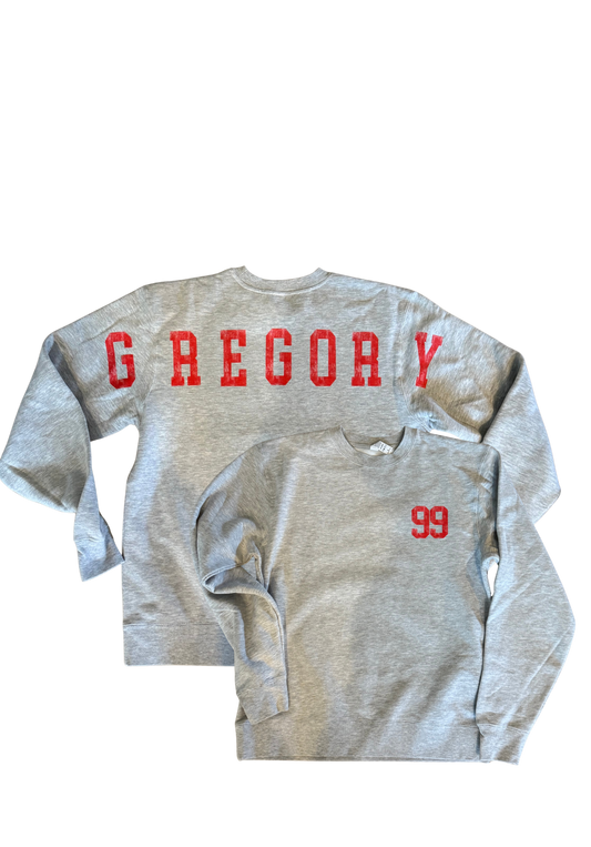NUMBER/NAME CREWNECK SWEATSHIRT