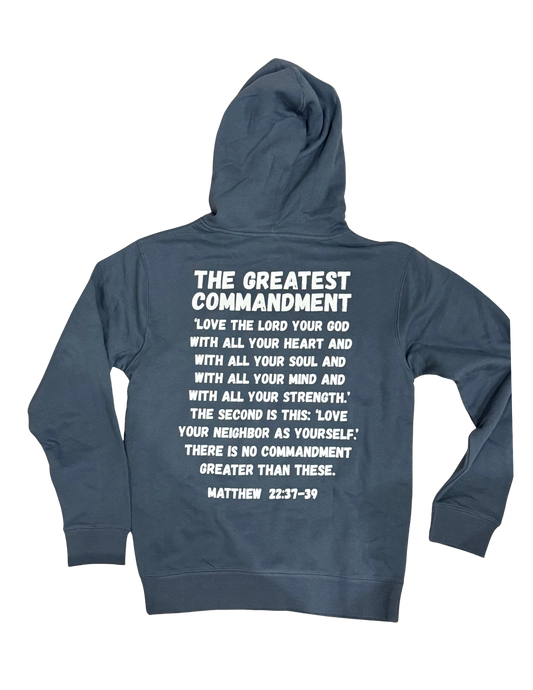 He left the 99 Hoodie-Smoke Blue