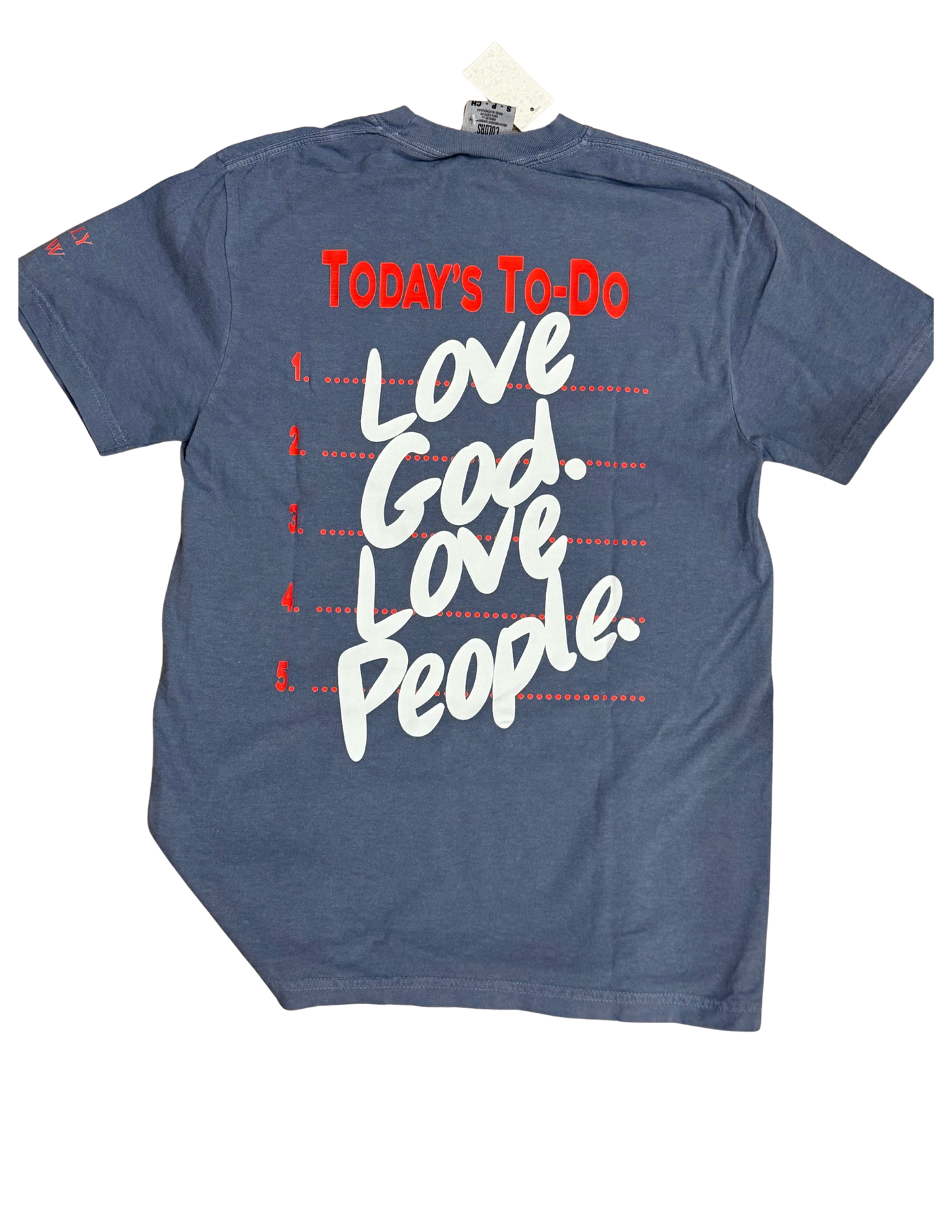 Love God Love People Navy Tee